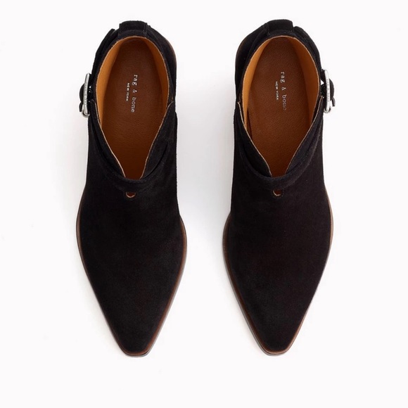Rag and Bone Ramone Black Suede Boot - Picture 2 of 10